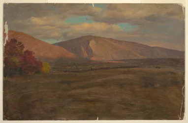 Tegning, Katahdin-bjerget set fra sydvest (), 1870-80