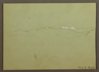 Tegning, plante- og landskabsstudie, 28. april 1869