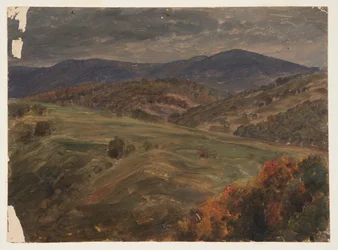 Tegning, scene i Catskills, 1870-80