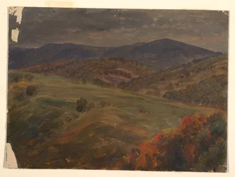 Tegning, scene i Catskills, 1870-80
