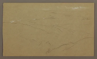 Tegning, Strand og hav, "Bloxburgh", august 1865