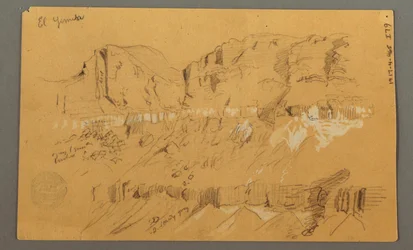 Tegning, Skitser, El Yemen-dalen, "Arabien", muligvis 1868, 20. februar