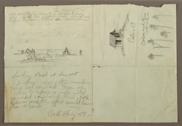 Tegning, Skitser fra Calé, Colombia, juli 1853