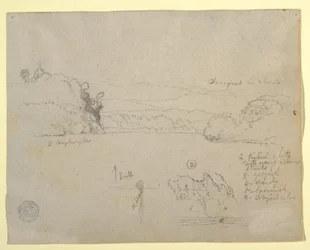Tegning, Skitser fra Sydamerika, 1853, sandsynligvis maj