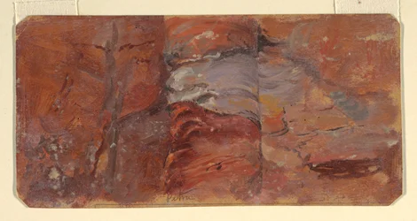Tegning, studie af klipper, Petra, februar 1868