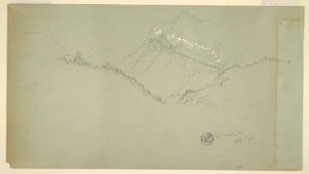 Tegning, toppen af Watzmann, nær Berchtesgaden, 9. juli 1868