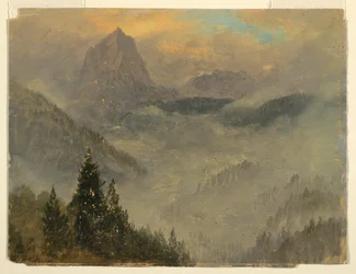 Tegning, Hochkalter, nær Berchtesgaden, 1868