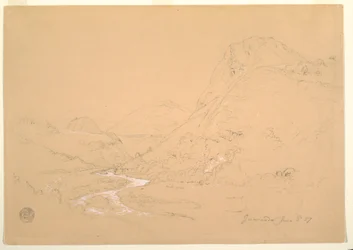 Tegning, dalen nær Guaranda, 3. juni 1857