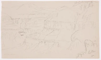 Tegning, El Yemen-dalen, 20. februar 1868