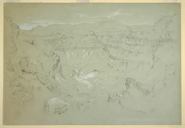Tegning, El Yemen-dalen, 20. februar 1868