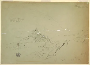 Tegning, Udsigt over Sien i Rhônedalen, august 1868