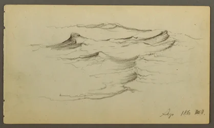 Tegning, Bølger, 1860