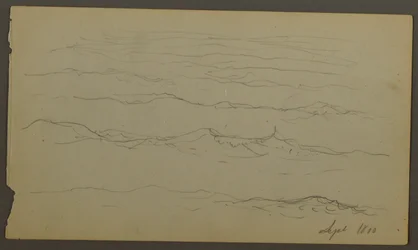 Tegning, Bølger, 1860