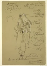 Tegning, Kvinden fra Betlehem, 1868