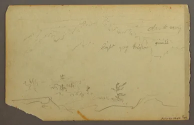 Tegning, Skovlandskab, 1844