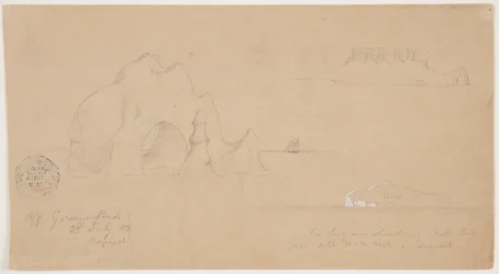 Skitser af isbjerge, ud for Greenspond, Newfoundland