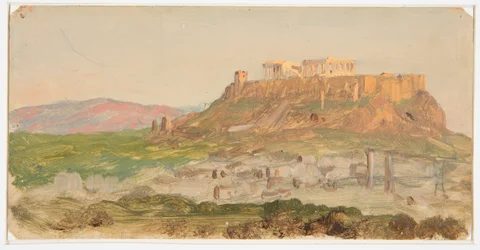 Udsigt over Akropolis, solopgang