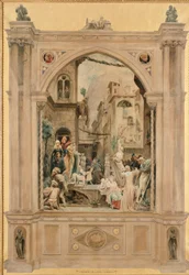 Forberedelse til en festa, Firenze, 1851