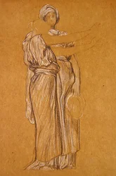 Study for the Dance (sort-hvidt kridt på papir)