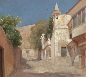 Udsigt over Sir Richard og Lady Burtons hus i Damaskus, 1873