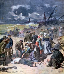 En storm ved Calais, Frankrig, 1893