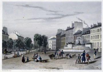 Vandtårn (fontæne), Bd St Martin - i ""Paris i 1832"" af Martens