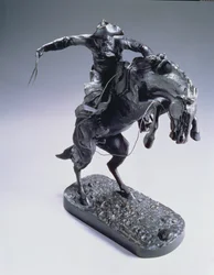 Bronco Buster, 1889 (bronze med brun patina)
