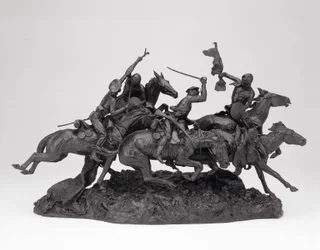 De gamle dragoner fra 1850, modelleret 1905, støbt 1905-09 (bronze med sort patina)