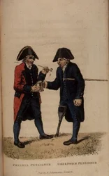 En Chelsea-pensionist og en Greenwich-pensionist fra Ackermanns World in Miniature