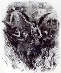 Illustration til orkesterpartituret til »La Damnation de Faust« (1846) af Hector Berlioz (1803-69), 1854