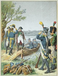 Napoleon Bonaparte og Massena på de Lobau efter slaget ved Essling, 22. maj