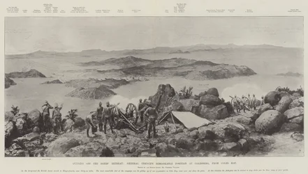 Afskære boernes tilbagetog, General Frenchs bemærkelsesværdige position ved Colesberg, fra Coles Kop