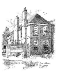Alexander Popes hus, Battersea, London, 1912