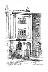 Thomas Carlyles hus, Ampton Street, London, 1912