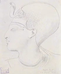 Undersøgelse af et relief af Seti I