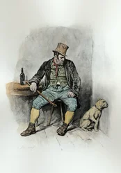 Bill Sykes og hans hund, fra 