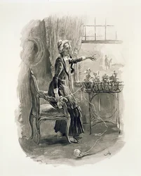 Fru Betsy Trotwood, fra "Charles Dickens: A Gossip about his Life", af Thomas Archer, udgivet ca. 1894