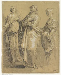 Tre stående figurer