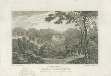 Beaudesert Hall og Park: gravering, nd [c 1830]