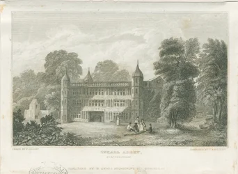 Tixall Hall - Gatehouse: gravering, nd [c 1830] (tryk)