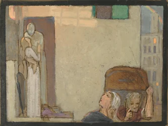 Studie for The Farewell, ca. 1907 (tempera på papir)