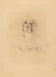 Portræt af Lady Emma Hamilton, elskerinde til Horatio Nelson