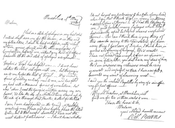 Brev af Robert Burns til fru Dunlop af Haddington, 1788 1865.