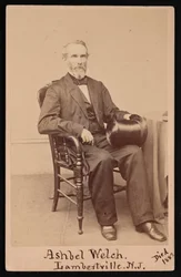 Portræt af Ashbel Welch 1809-1882, før 1882.