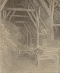 Great Cokkeswell Barn (nær Kelmscott): Interiør