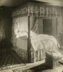 Kelmscott Manor: Bed Wm. Morris blev født i