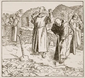 Monastic holding, illustration fra 