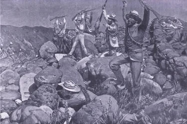 Den fingerede overgivelse, der trak Liverpools ind i en desperat position, illustration fra After Pretoria: The Guerilla War, 1902