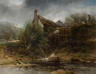 En vandmølle nær Totnes, Devon, 1834.