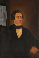 Portræt af Moses Mills